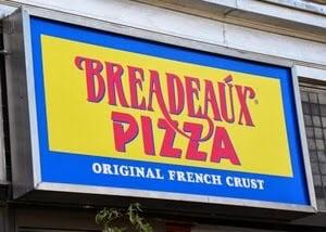 The Breadeaux Pizza Sign on Ashland NE's Main Street