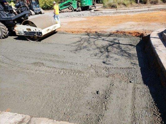 asphalt parking lot site preparation