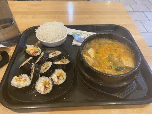 Doenjang Jjigae with Kimbap