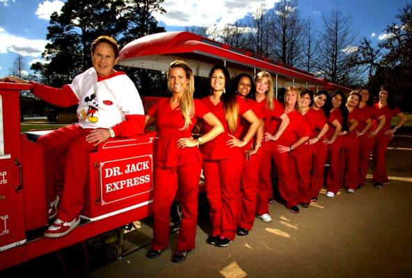 Urbach Pediatric Dentistry Friendly Staff on the Hermann Park Train