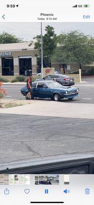 Pushing my car into 40th street