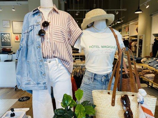 Spring white and denim