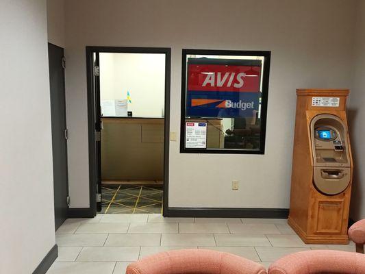 Avis in Dedham inside of Holiday Inn