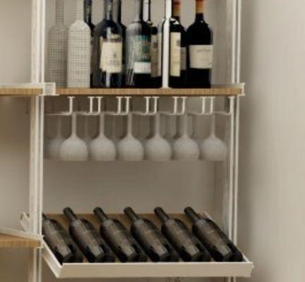 Wine glass storage as shown in my "custom" design drawing they sent me