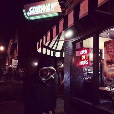 24 hour subway in old town. Friendly staff and yummy subs!