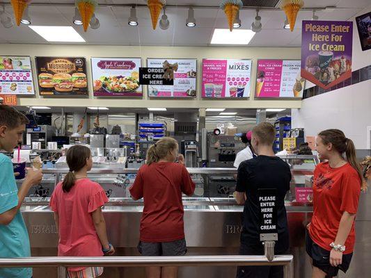 Ice cream counter