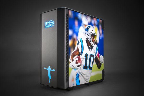 A Talon PC customized for Carolina Panthers player Curtis Samuel.