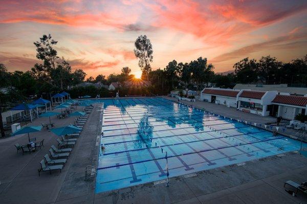 Olympic Pool at Sunset