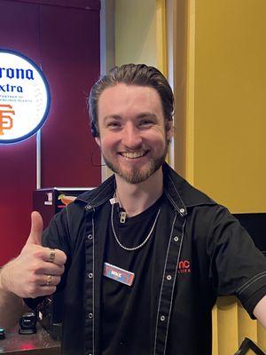 Mike the cool mixer bartender extraordinaire! @MacGuffins Bar at AMC Metreon 16 SF CA Thur 12/14/23