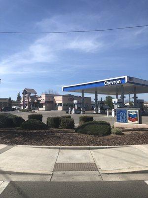 View of Chevron ExtraMile Food Mart at Sylvan & Oakdale Rd.