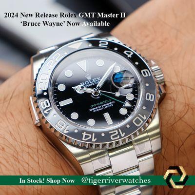 2024 Rolex GMT Master Ii Bruce Wayne available at Tiger River Watches