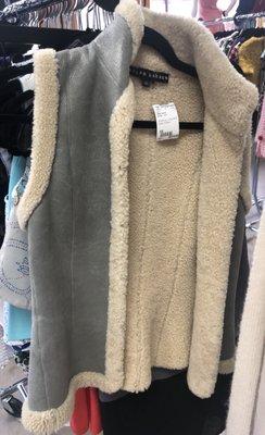 Classic Ralph Lauren shearling lined sleeveless jacket/$275.95.