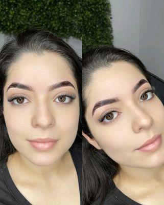 Brow lamination, tint, & threading