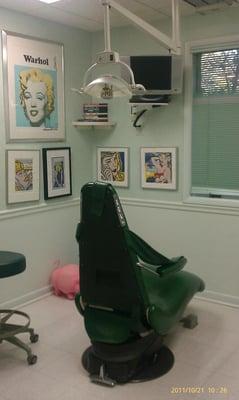 Graphic art fills this exam room - Pediatric Dental Associates in South Jersey in Cherry Hill, NJ