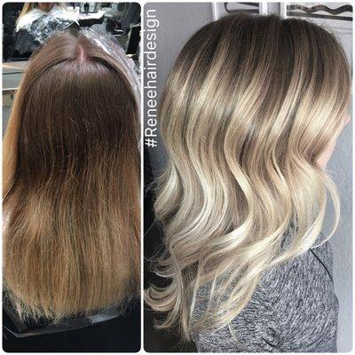 Balayage and haircut by Renee