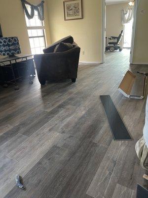 New floor in living room