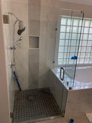 Custom Shower - Frameless Glass.