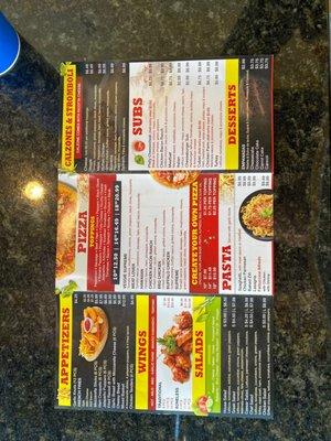 Inside menu