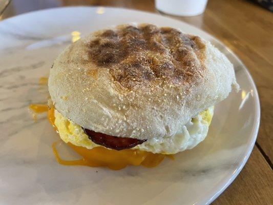 Sausage egg cheese muffin