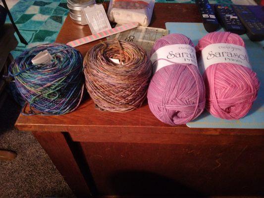 My new yarn supplies.