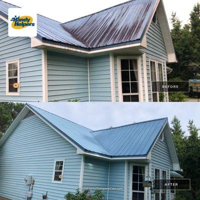 Painted metal roof