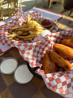 Wings and fries