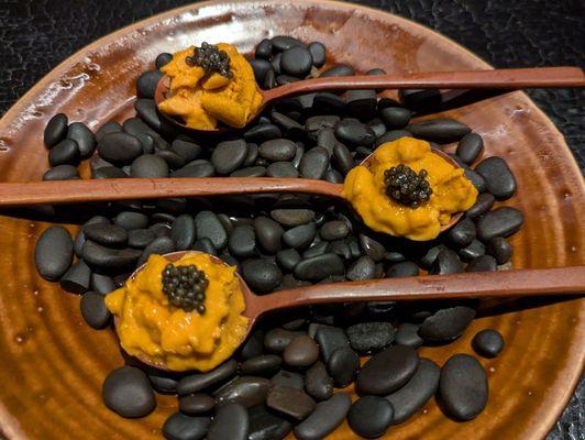 Uni with caviar