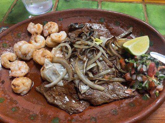 Grilled Steak with Shrimp