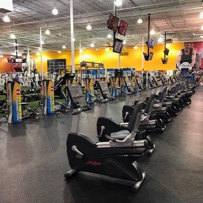 Spacious workout area.