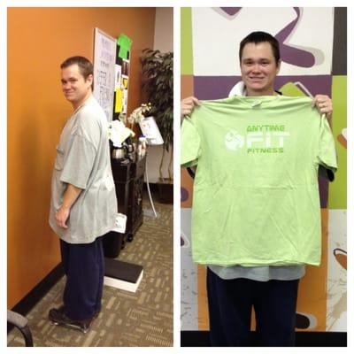 Corey has lost 100 pounds at Anytime Fitness!