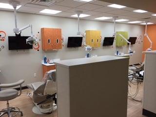 Open Bay Chairs for cleanings, orthodontics and hyegiene