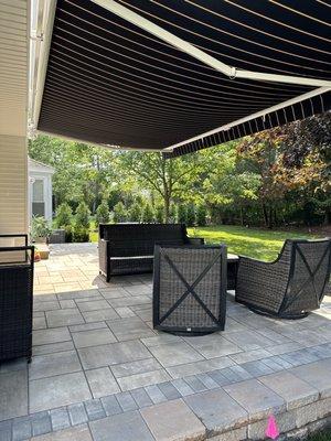 Patio and tree line