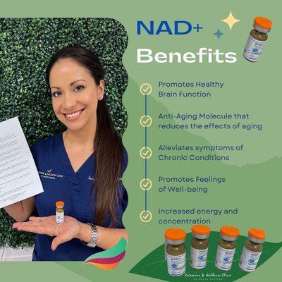 Now offering NAD+ as a ketamine infusion add-on, IV infusion or take home series!