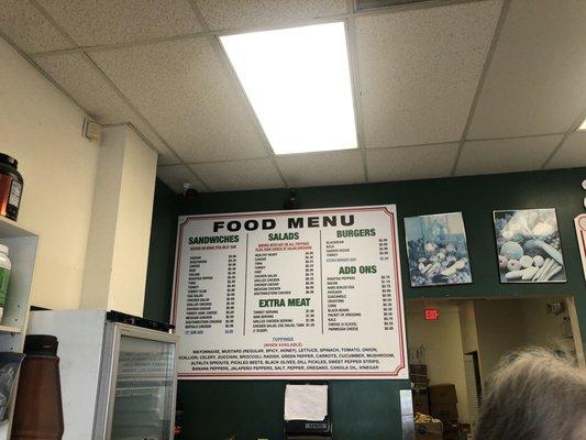 Food menu