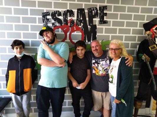 Me my three kids and my mom all went to escape room extreme