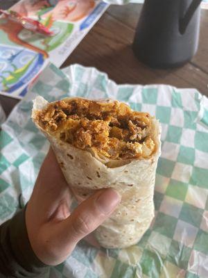 Chorizo Egg Burrito Breakfast