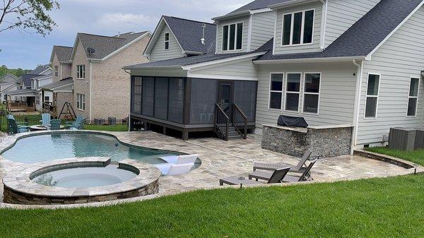 Swimming Pool Deck Builder Charlotte NC Matthews Weddington Waxhaw NC Lake Wylie Clover Fort Mill Tega Cay Rock Hill SC