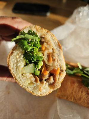 Lemongrass chicken banh mi