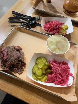 Smoked Brisket/ 1LB and Mashed Potato