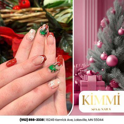 Get holiday-ready with custom Christmas nail art! Your perfect festive design is just a call away.