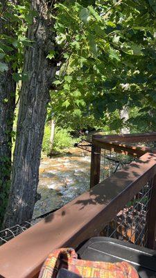 Back deck overlooking river