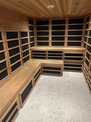 Sauna in detached gym