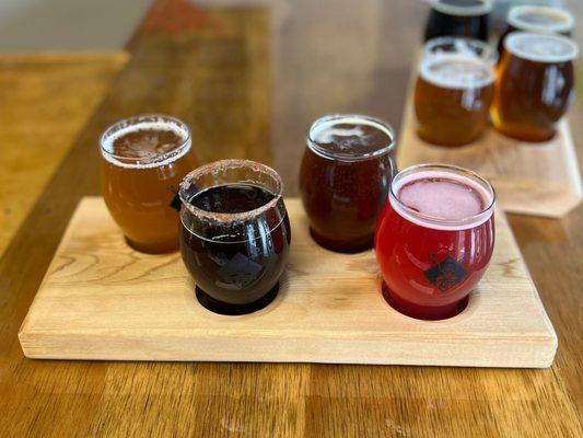 Beer flight. $2 each