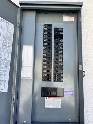 No labels were provided for circuit breakers on updated electrical panel