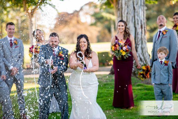 Champagne celebration at Del Rio Country Club Photo by: Monica Dawn Photography www.monicadawn.com