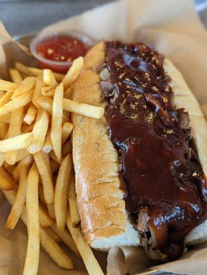 BBQ Cheesesteak + French Fries