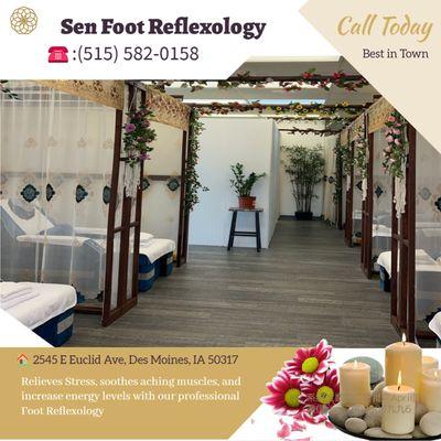 If you're looking to treat your feet to some well-deserved relaxation in Des Moines, IA, look no further than Sen Foot Reflex...