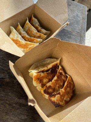 Pork and chicken pan fried dumplings