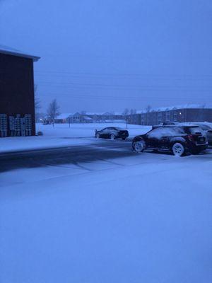 Nebraska winter in the evening.