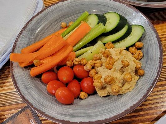 Happy hour hummus with veggies $4. It was so so. Needed more flavor, but not mad about it.